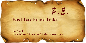 Pavlics Ermelinda névjegykártya
